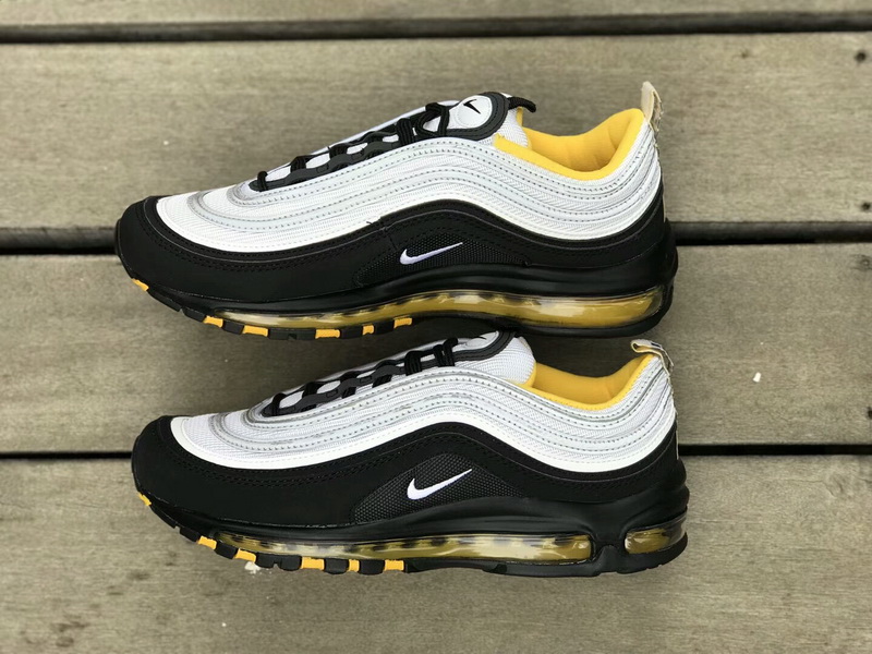 Authentic Nike Air Max 97 White Black-Yellow